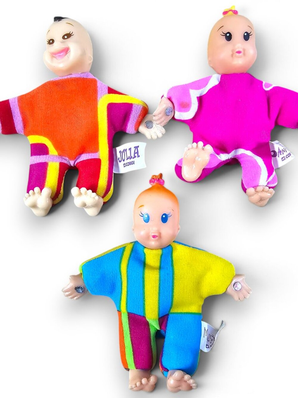 Corgi Lil Handfuls Dolls Lot of 3 Beanbag Magnetic Hands Julia Megan Danielle 3"
